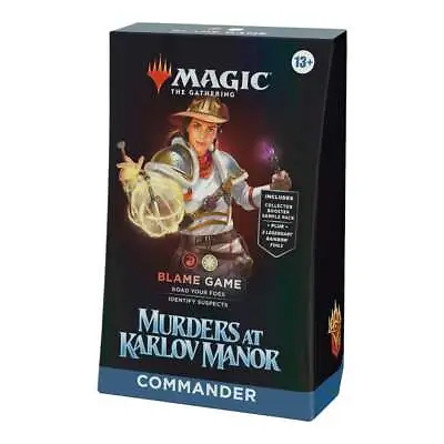 MTG Magic The Gathering: Murders At Karlov Manor Commander Deck (Blame Game) • $73.95