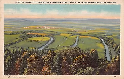 Harrisonburg Shenandoah Valley VA Virginia Scenic Aerial View River Postcard J10 • $2.85