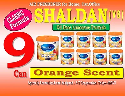 9 Can SHALDAN V8- CLASSIC Formula - Home Car Office Air Freshener- ORANGE Scent • $42.99