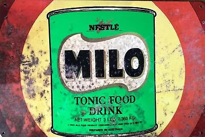 Tin Sign Nestle Milo Drink Bar Man Cave Shed Metal Garage Rustic Vintage Look • $13.45