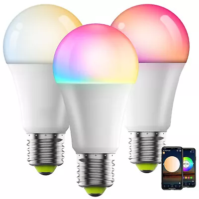 E26/E27 9W/10W Smart Light Bulbs Bluetooth Light Bulbs With App Control Bedroom • $11.79