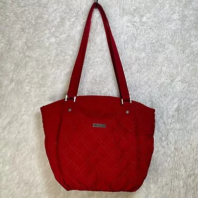 VERA BRADLEY Glenna Quilted Red Microfiber Bag • $21.99