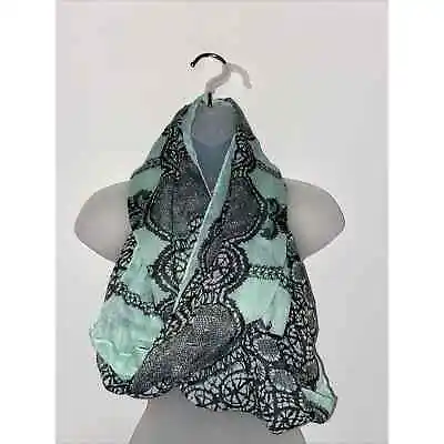 Infinity Scarf Women's Loop Circle Mint Bohemian Print • $45