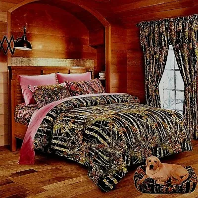 Mixed Colors 7 Pc Black Camo King Comforter With Hot Pink Sheets Pillowcases  • $98.67