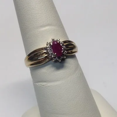Modern Ladies Ring Marquise Rubie Diamond Ring (j442) • $165