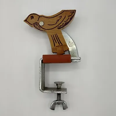 Vtg Wood Bird Metal Quilting Sewing Clamp Pin Cushion Holder • $39.99