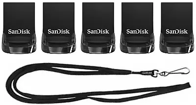 SanDisk 64GB Ultra FIT USB 3.1 Flash Mini Micro Pen Drive SDCZ430-064G 5 Pack • $42