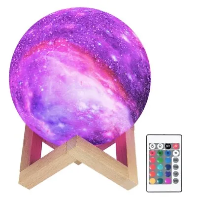 3D Moon Night Light Table Lamp USB Charging Remote Touch Control Home Decor Gift • $16