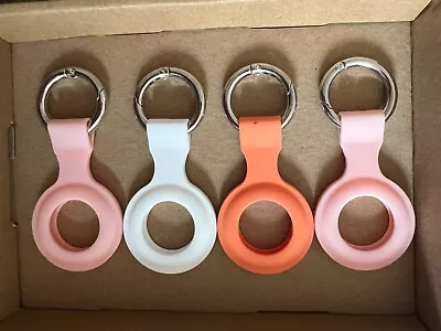 Apple Airtag Holder Silicone Case 4 Pack | Air Tag Tracker Cover And Keyring  • £4