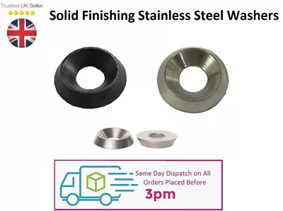 M6 Countersunk Solid Cup Washer Marine Grade Stainless Steel Finishing Washers • £7.95