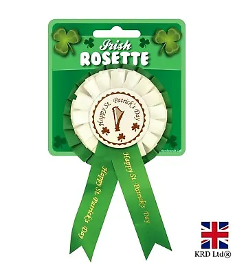 £2.90 • Buy Irish St Patrick's Day ROSETTE Badge Saint Paddys Ireland Shamrock Dress Up UK