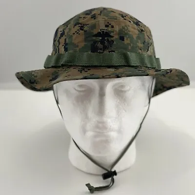 Genuine USMC Woodland Digital Camouflage Marpat Boonie Hat W/Logo New USA  • $24.99