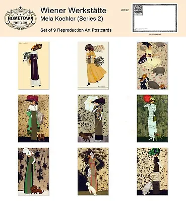 Wiener Werkstatte:  Mela Koehler (Series 2) - Lot Of (9) Rare Repro Postcards • $9.95