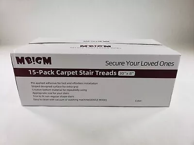 MBIGM 8  X 30  (15 In Pack) Non-Slip Carpet Stair Treads Non-Skid Brown • $36.74