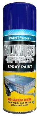 400ml Galvanised Effect Spray Paint Anti Corrosive Coat Protect Metal Rust • £6.45