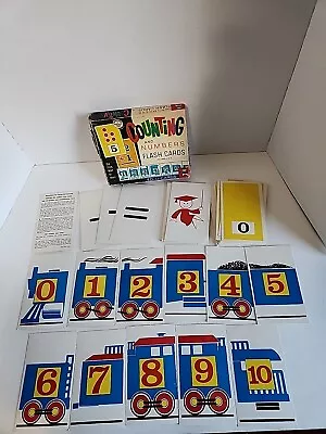 Vintage 1963 ED-U-CARDS Counting And Numbers Flash Cards  Ages 4 To 8 Complete • $14.95