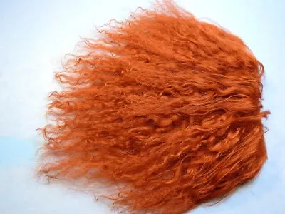 Burnt Orange Tibetan Lamb Mohair For Doll Hair Wigs Or Reroot  4 X4   Soft Curly • $9.89