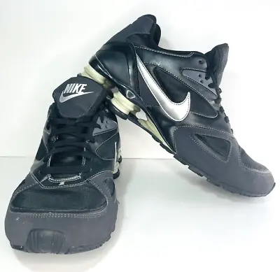 NIKE Shox Heritage 386202-001 Black Silver Men Sz 9 • $49.99