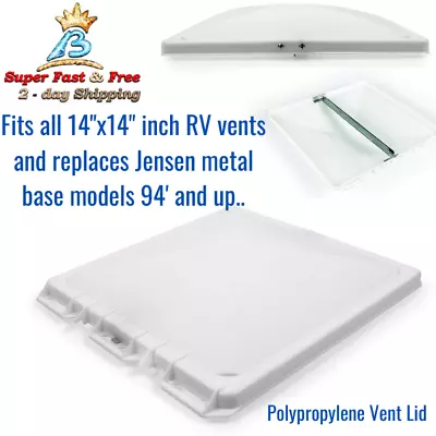 Replacement Rv Vent Lid Camper Cargo Motorhome Trailer Vent Cover White 14 Inch  • $25.92