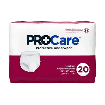 ProCare Protective Incontinence Underwear Pull-Up Style Unisex Adult Diapers • $12.99