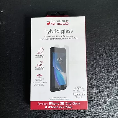 ZAGG INVISIBLE SHIELD HYBRID GLASS PROTECTION FOR IPHONE SE (2nd Gen) 8/7/6s/6 • $10