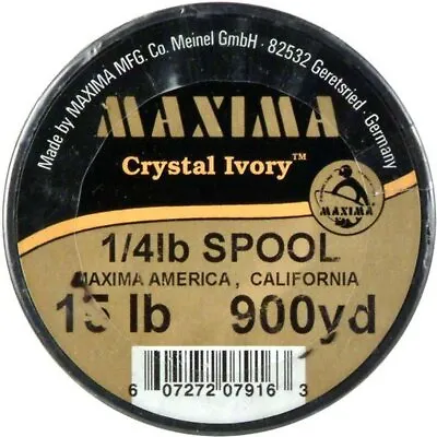 Maxima Fishing Line Guide Spool Crystal Ivory 15-Pound/900-Yard • $28.68