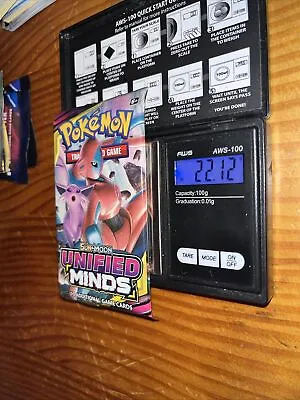 Heavy 22.12g Pokemon Unified Minds Sealed Booster Pack • $30