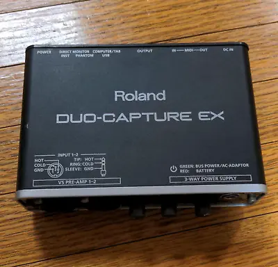 $97 • Buy Roland UA-22 Duo Capture EX Audio MIDI Interface 24 Bit Digital Tested F/S JAPAN