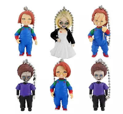 6pcs Child's Play Chucky Bride Of Chucky & Son Figures Keyring Movie Toy • $21.99