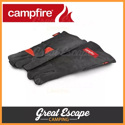 Campfire Protective Cookware Gloves - Leather Camp Oven Gloves - Cooking Gloves • $32.12