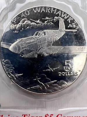 1991 Republic Of Marshall Islands P-40 Flying Tiger $5 Commemorative Coin • $8.49