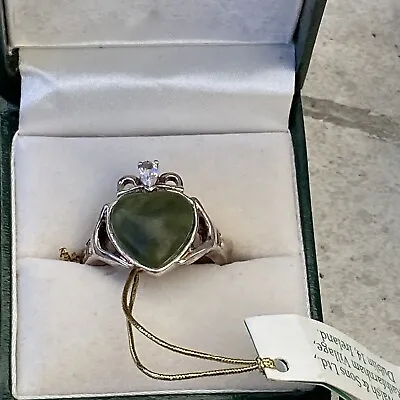 J.C. Walsh Sterling Silver Connemara Marble  Heart Ring Ireland 925 Sterling Mib • $43