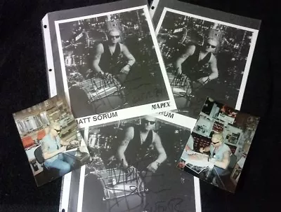 MATT SORUM Guns N' Roses Autographed Promo Photos Zildjian Magazine 4 Autographs • $100