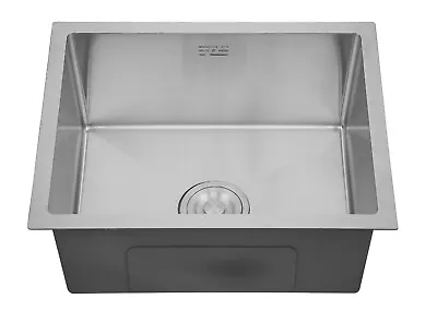 Large Square Silver Inset & Undermount Kitchen Sink 600x450mm • £69.99