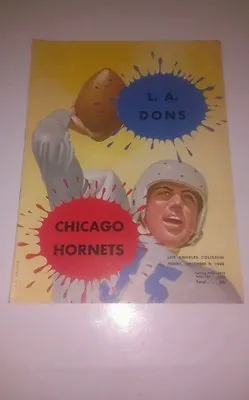 1949 Los Angeles Dons Chicago Hornets AAFC Football Program • $125