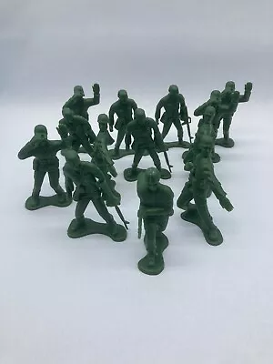 Greenbrier Army Men Military Large Toy Soldiers Green Tan 4  Figures Lot Of 12 • $26