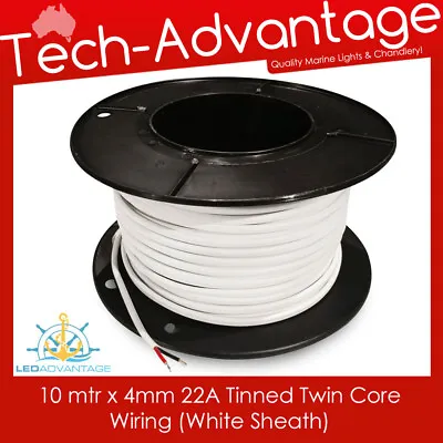 10 X 4mm 22a Marine Grade Boat Tin Tinned Boat Caravan Led Twin-core Wiring Wire • $37.40