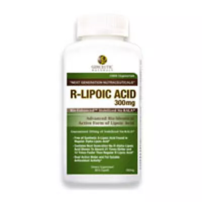 Natural R-Lipoic Acid 300 Mg 60 Caps By Genceutic Naturals • £44.20