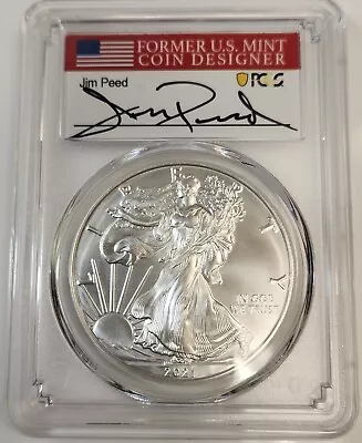 2021 P American Silver Eagle T-1 PCGS MS70 Emergency Issue FDOI Peed Signature • $79.94