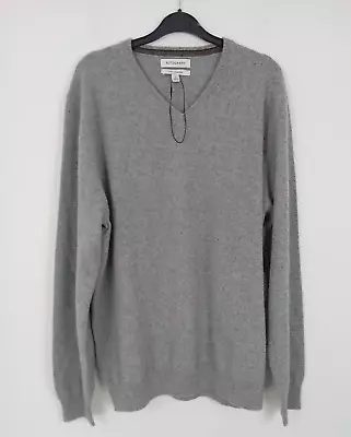 Autograph Sweater Size XL Medium Grey Cashmere Knit V-Neck Long Sleeves NWOT F2 • £9.99