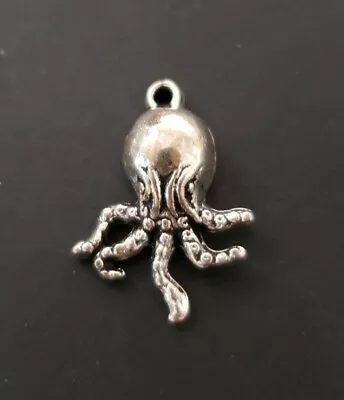 12 Pcs Silver Small Octopus Ocean Marine Charms • $5