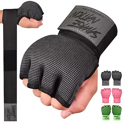 BeSavage Gel Padded Inner Gloves With Hand Wraps MMA Muay Thai Boxing Fight PAIR • $16.99