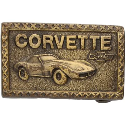 Chevy Chevrolet Corvette Muscle Classic Car Show 2 1970s Vintage Belt Buckle • $23