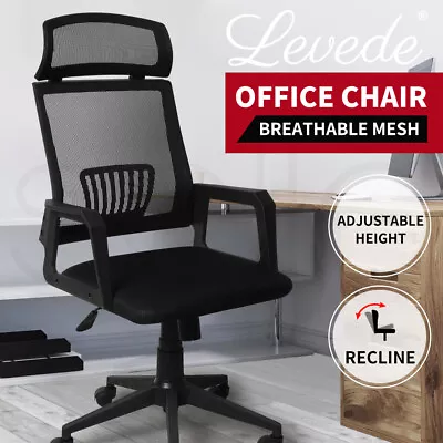 $99.99 • Buy Levede Gaming Office Chair Mesh Chairs Executive Computer Work Recliner Black