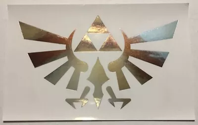 2017 Enterplay Legend Of Zelda Hyrule Crest Silver Foil Decal Sticker (Large) • $5