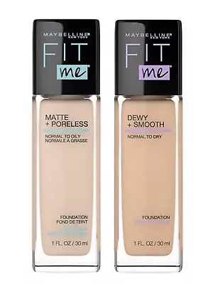 Maybelline Fit Me Matte + Poreless & Dewy+Smooth Foundation (1oz/30mL) • $8.49