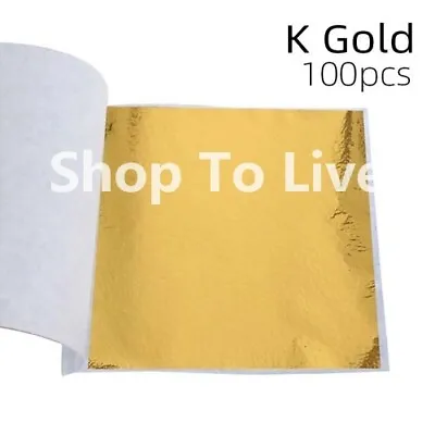 100x 14 Colors Gold Silver Leaf Foil Paper Gilding Art Craft Sheet Nail Book • $7.59