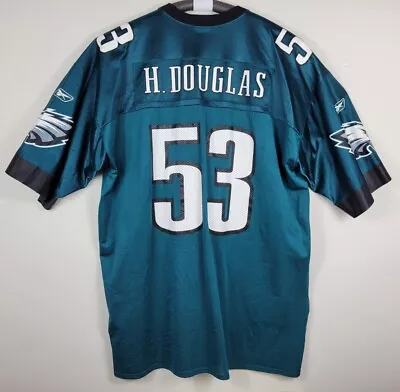 Hugh Douglas #53 Philadelphia Eagles Reebok NFL Vintage Football Jersey Mens 2XL • $44.99