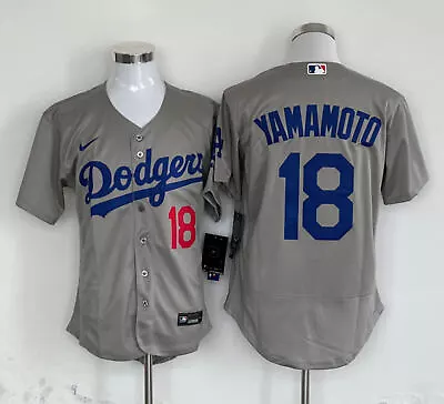 NWT #18 Yoshinobu Yamamoto Los Angeles Dodgers Stitched Jersey Mens Sizes • $49.99