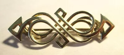 Sterling Silver Scottish Retro Ola Gorie Celtic Love Knot Brooch Superb • £22.99